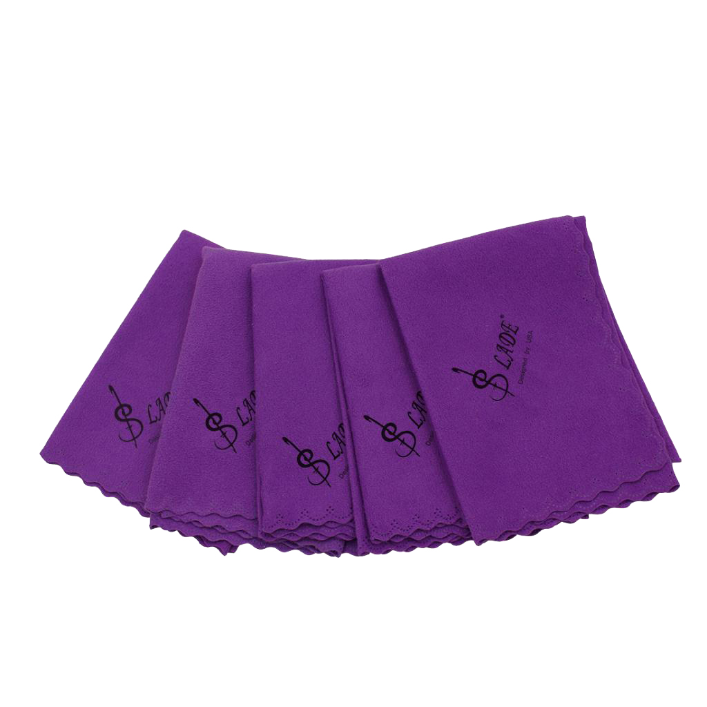 

Washable Cotton Piano Guitar Microfiber Polishing Cloth Accs, 5 Pack Purple