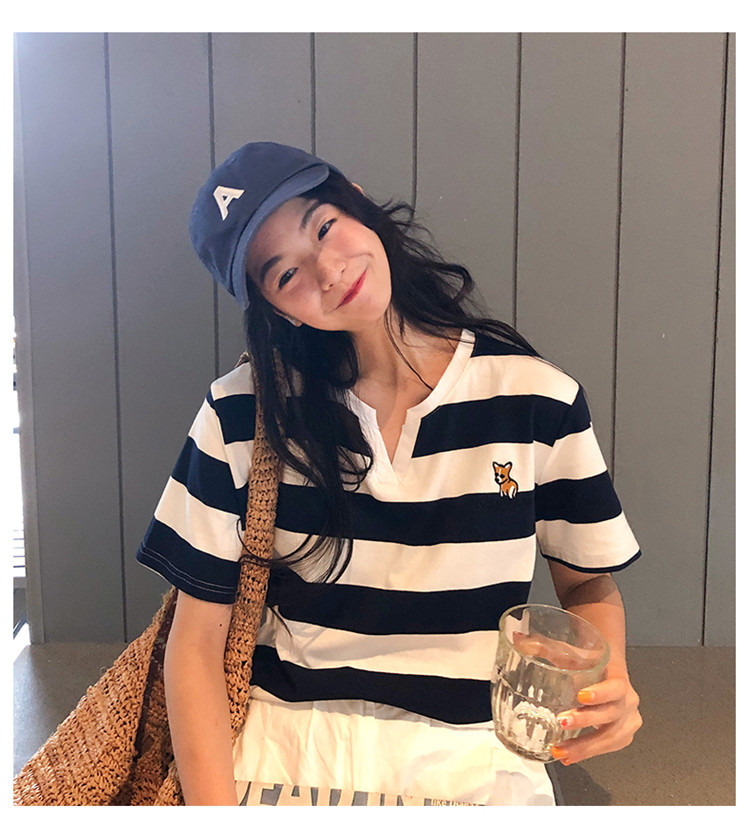 

Summer Womens Tee Shirt Designer Casual Short Sleeve Striped Print T-shirt Fashion Luxury Womens Bright High Quality Splice T Shirt Cloth 11, Black