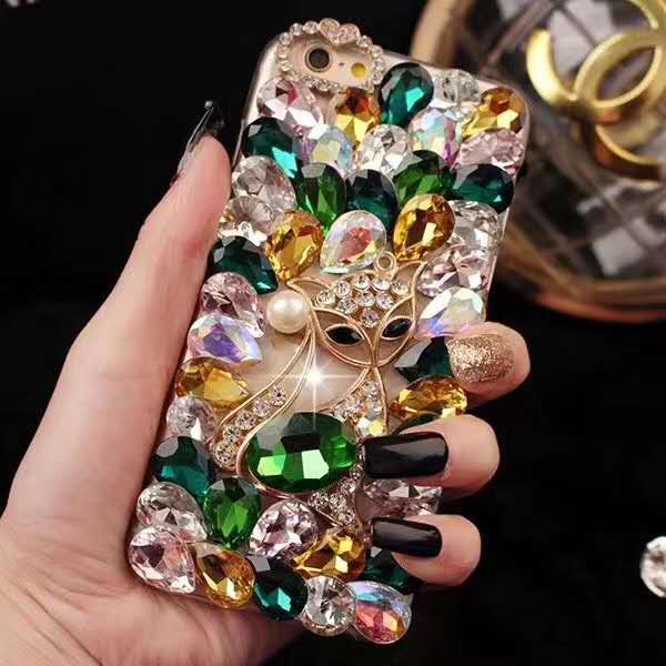 2019 New Arrival Phone Case Designer for Iphone 6/6s 6p/6sp 7/8 7p/8p X/XS XR XS MAX Luxury Rhinestone with Little Fox Five Colors Wholesale-image-526057865