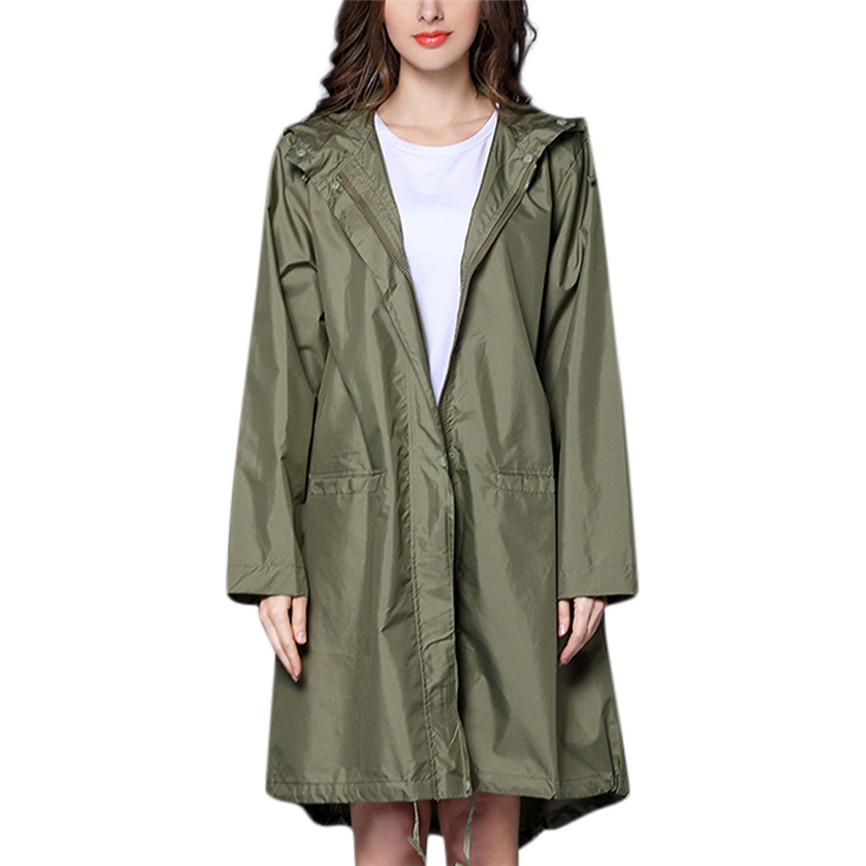 

Coats And Jackets Women Summer Trench Coat Female Women's Rain Jacket Outdoor Waterproof Windproof Coat Outwear Jackets Fall, Black