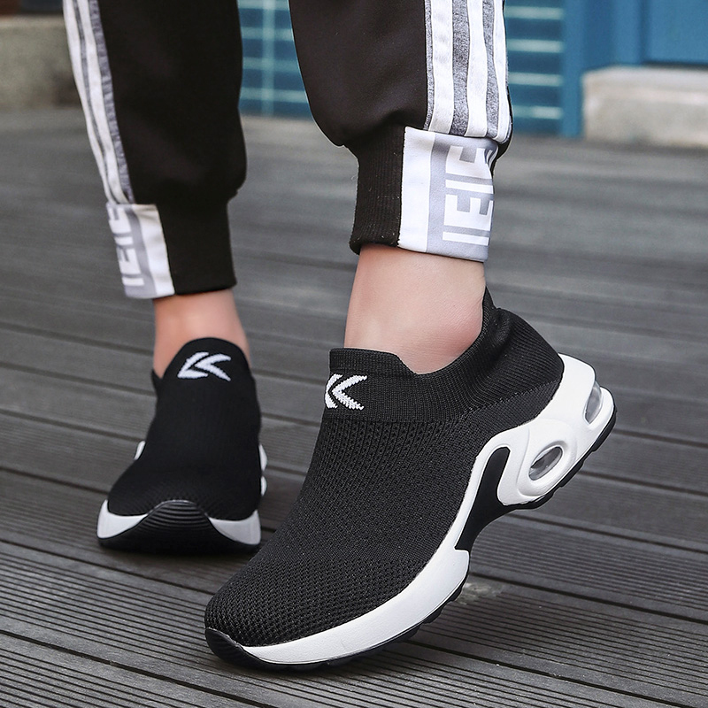 

Size 35-42 Women Air Cushion Casual Shoes Non-slip Sneakers for Adult Female Wear-resistant Shoes Ladies Breathable Sneakers, Black