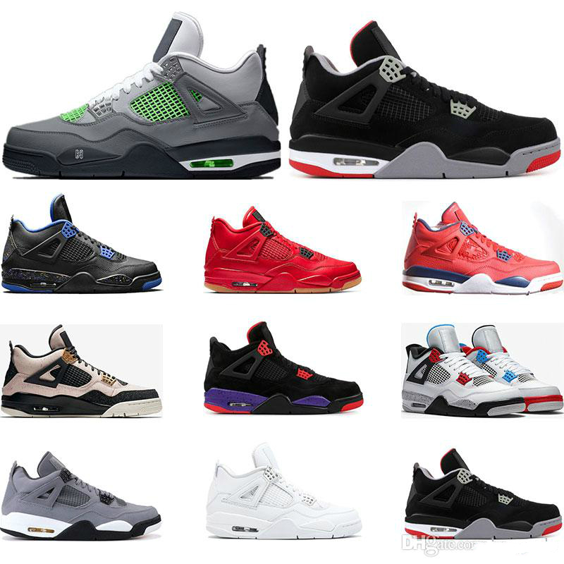 

2020 New basketball shoes 4s Nero WHAT THE Cool grey bred SILT RED PURE MONEY WINGS 4 mens sports sneakers traienrs