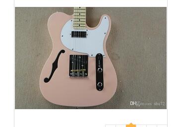 

Free Shipping Factory custom shop New Quality custom pink color F hollow body jazz electric guitarr 914
