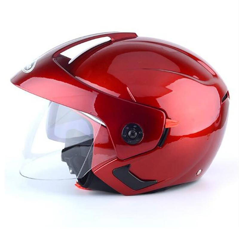 

Sweat Absorbing Windproof Safety Riding Motorcycle Helmet Accessories Half Open With Goggle Anti Fog Dual Visor Universal, Sub black