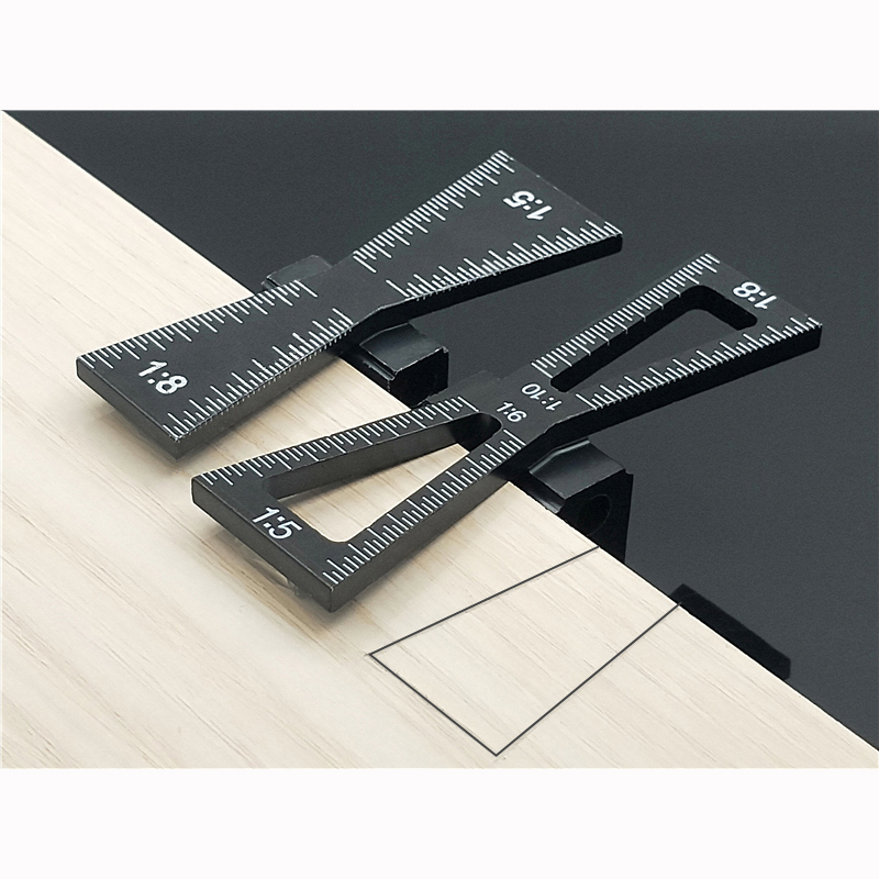 

1:5 &1:8 Dovetail Marker Graduated Marking Template Gauge Woodworking Tool Joint Gauge Scale Dovetail Guide Measuring Wood Tools