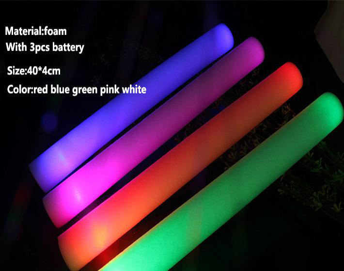 

LED Light Sticks New Foam Props Concert Party Flashing LED Light Luminous Sticks Christams Festival Children Toys Gifts DH0323