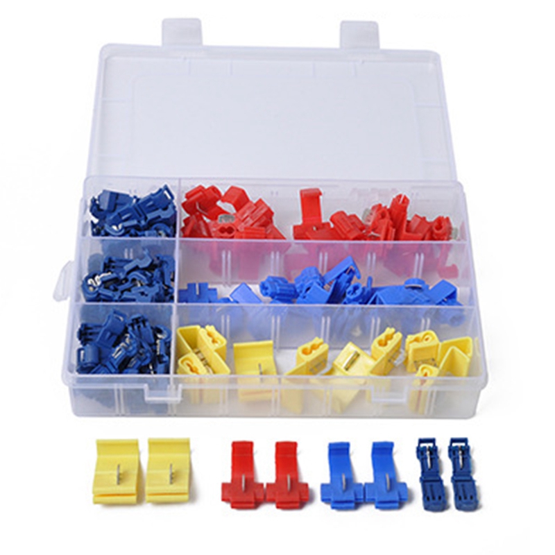 

New Line Connector Terminal Joint Blue Red Quick Connection Clip Wire Crimp Splitter Lip Break Clamp Strip-Free Soft Distributor