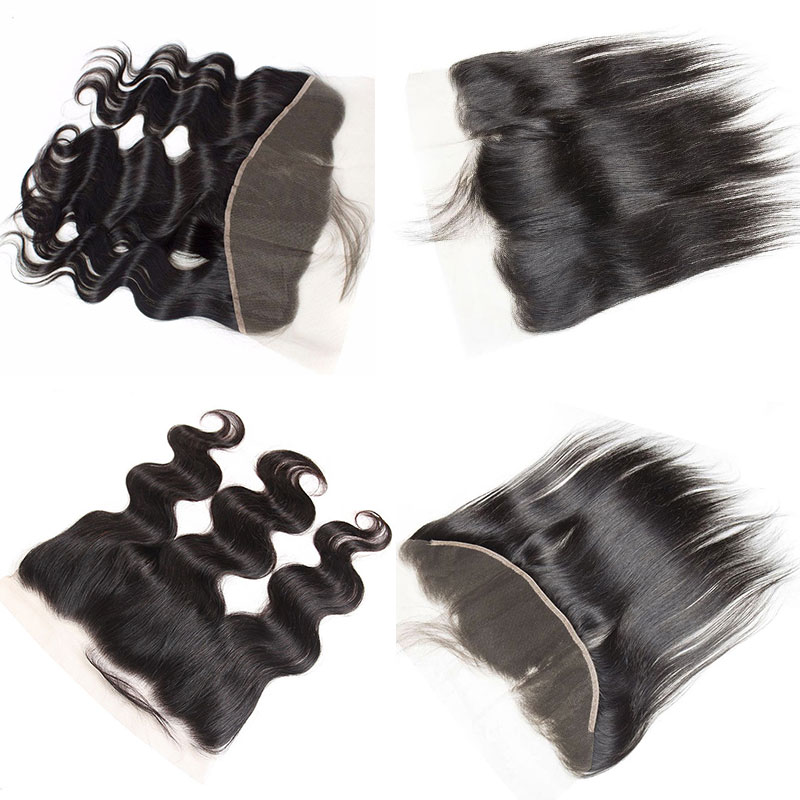 

Top Straight Lace Frontal Closure Free Part With Baby Hair.High Quality 100% Brazilian virgin hair., Natural color