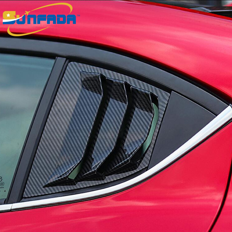 

Rear Triangle Window Spoiler Wing Trim Panel Car Accessories For MAZDA 3 AXELA Sedan/ Hatchback 2014-2018 Sport Styling