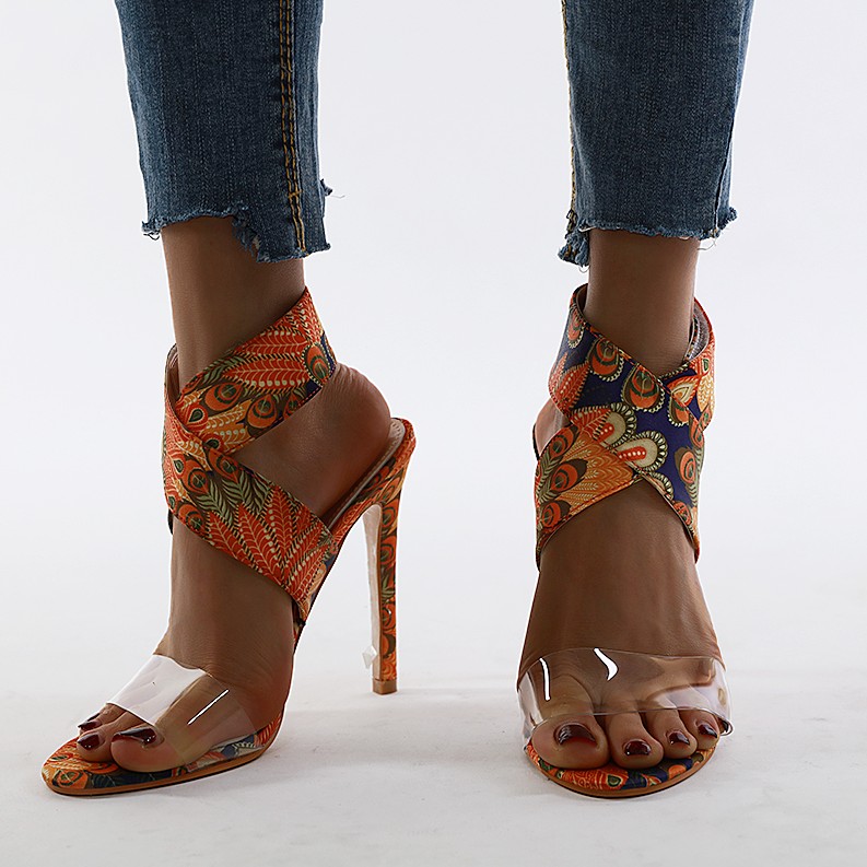 peacocks block heels