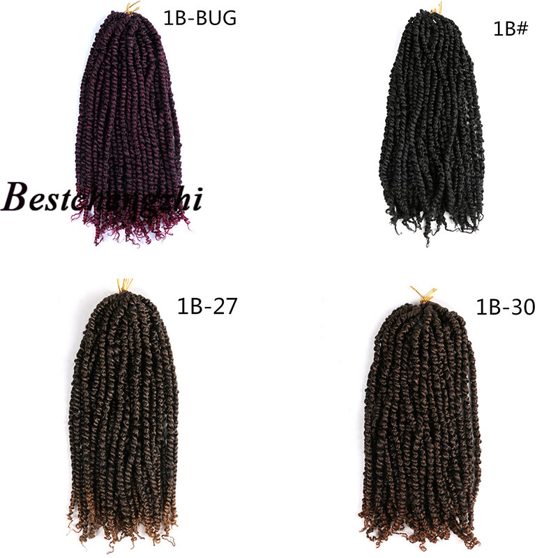 

18 Inch Passion Twist Hair Crochet 80g/pc Blonde Ombre Braiding Hair Crochet Braid For Women Synthetic Curly Afro Crochet Hair, 1b-27