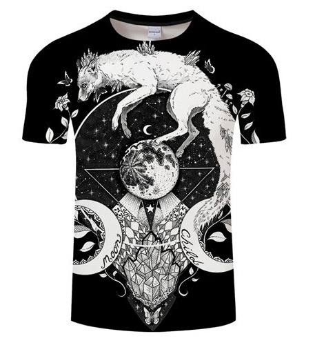 Kids Wolf Dreamcatchers O-Neck T Shirts for Fashion Children Boys Girls Tee Shirt