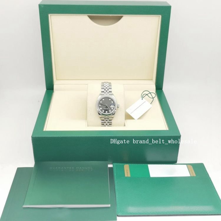 

Top box+ Shopkeeper recommend Datejust Medium 31mm 178274 Diamond Dial Steel Box and ID 2020 Automatic Men's Hand Best Watch, Gray