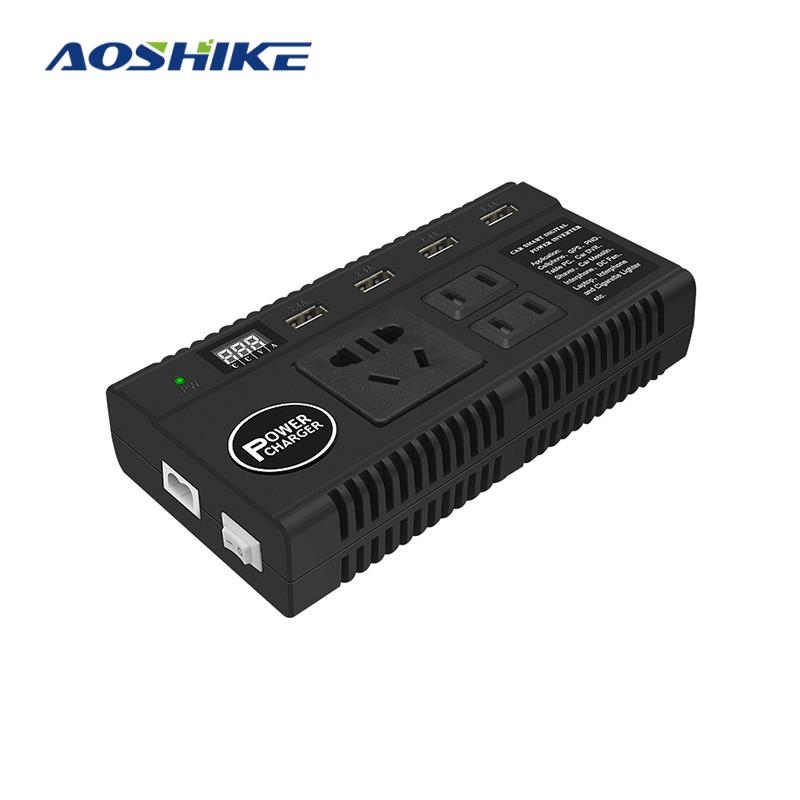 

AOSHIKE Pure Sine Wave Inverter Car Inverter High Power Connector DC12V 24V to AC110-220V 120W 5A with for Day