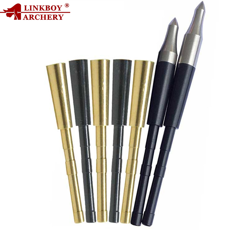 

Linkboy Archery Aluminum/Copper Connector Arrow Insert For ID 4.2mm Arrows Shaft Heads Broadheads Accessoire Connection Hunting