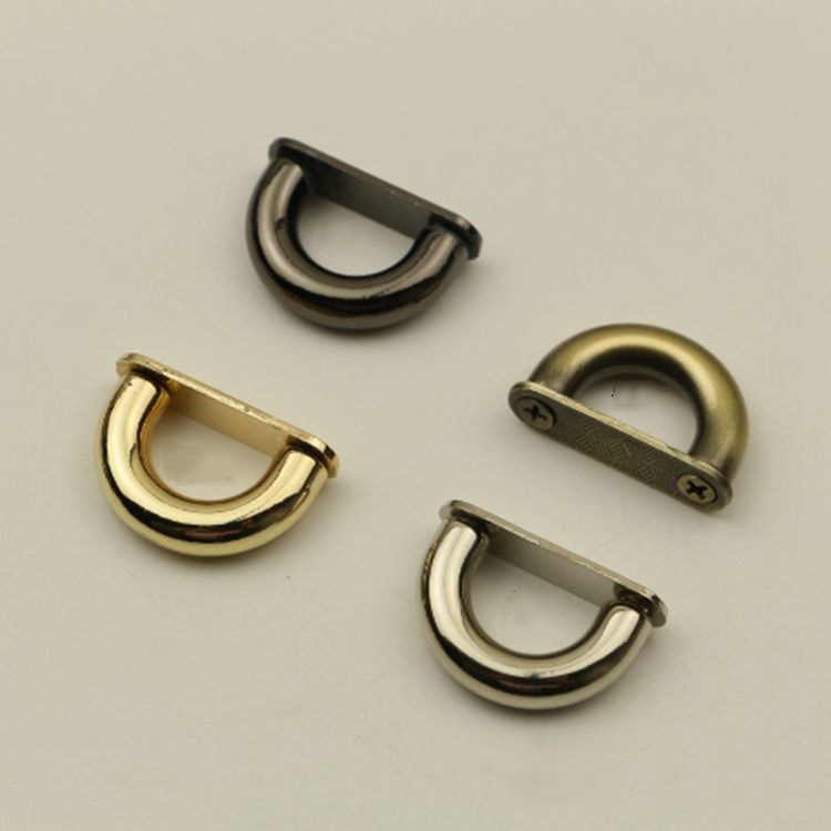

13mm Metal Bag Hang Buckle D Spring Oval Ring DIY Handbags Bag Hardware Accessories Bag Decoration Materials, Black