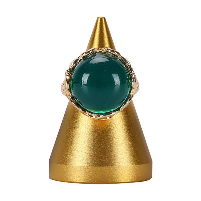 

Jewelry Pouches, Bags Small Home Decor Ring Display Holder Useful Wedding Stand Cone Finger Tip Engagement Organizer Gift Storage Metal