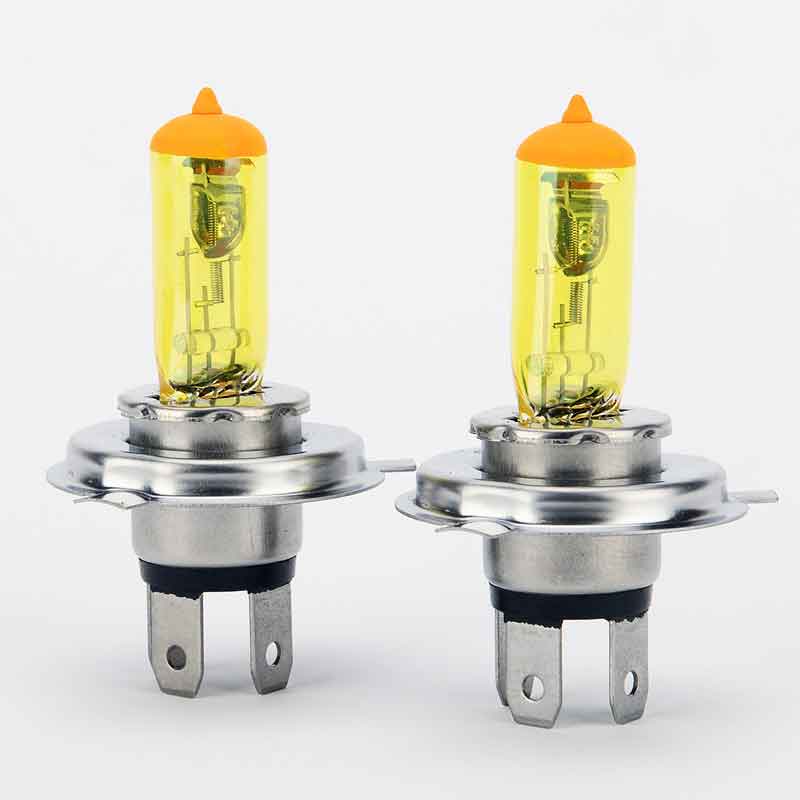 Yellow H4 12V 45/55W Halogen Bulb 3000K Xenon Bright Glass Stainless Steel Base Auto Lamp Car Fog Light-image-453883313