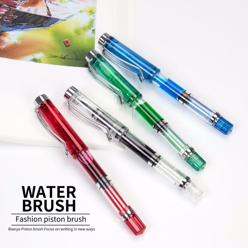 

Bianyo 8 colors Fountain Capacity Water Brush Soft Watercolor Art Paint Brush Nylon Hair Painting For Calligraphy Pen, Red