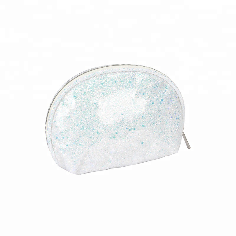 

2020 new ladies cosmetic bag multifunctional PVC flash travel wash cosmetic bag clutch women's, Transparent