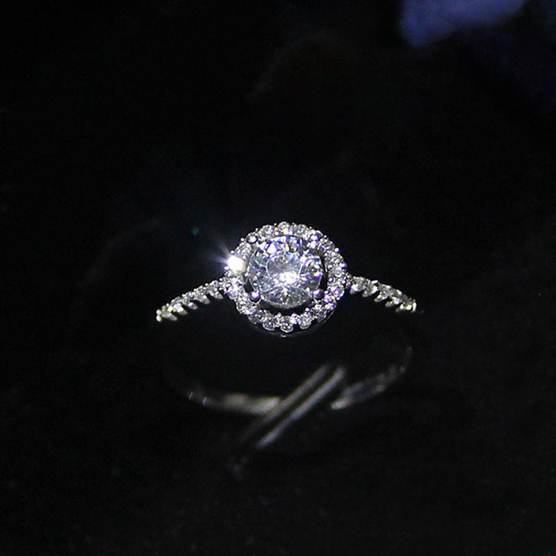 

Ring Temperament Diamond Ring Girl Student Simulation Diamond Marry Ring You Hand Ornaments