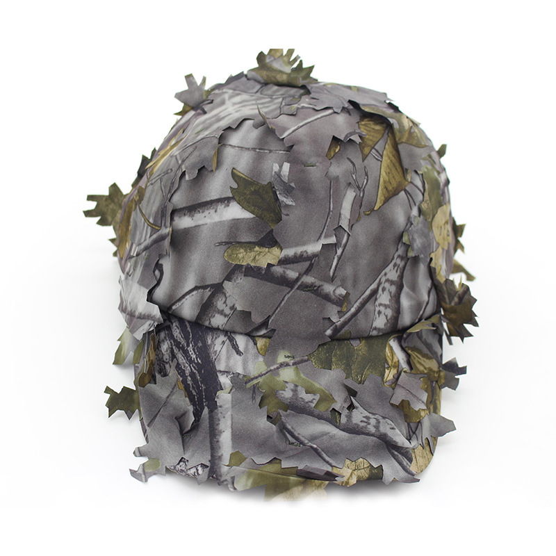 

Hunting Leaf Camo Cap Sneaky Camouflage Cap Tactical Combat Hat Men Adult Caps For Tactical, A-gray