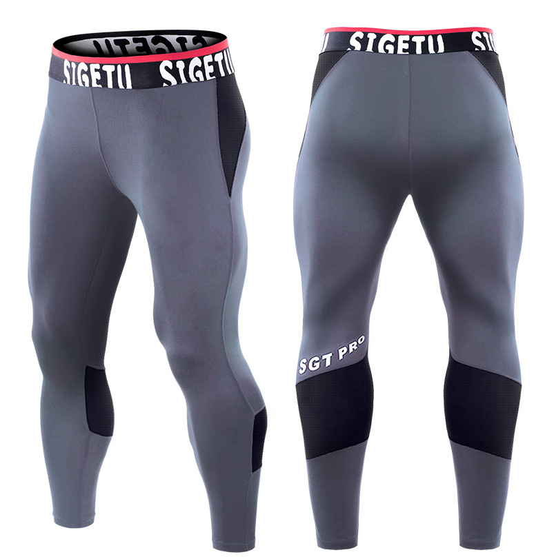 

Mens Compres Pants Sports Runn Tighs Basketbal tight trousers Pants Bodybuilding Joggers Jogging Skinny Black Leggings Trousers, Colour 3