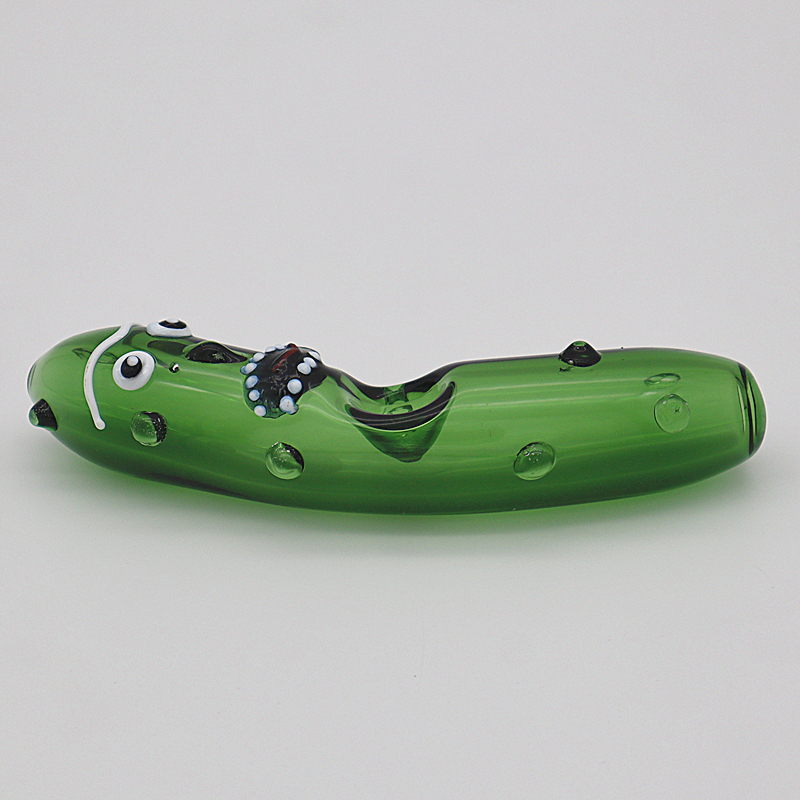 

Glass hand pickle glass pipe great quality hand pipe liquid glycerin inside tobacco tool dab rigs bent spoon type