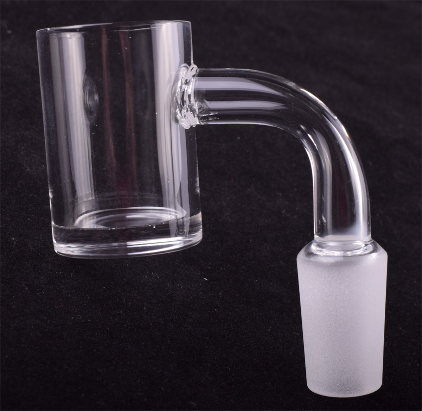 

OD 25mm XL XXL Flat Top 14mm female Quartz Banger 10mm 18mm male with 5mm Thick Clear Bottom Quartz Nail For Glass Bongs