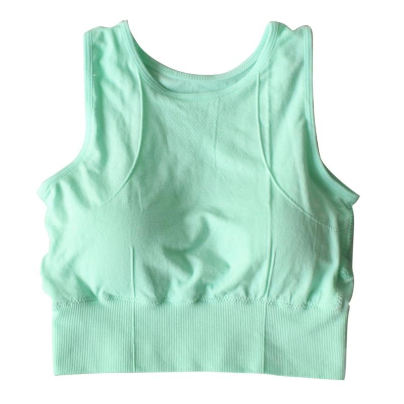 

Wonderful! Women Sport Bra Top Black Underwear Mesh Tank Female Vest Solid Gym Tops Yoga Fitness Padded Seamless Push up Cotton