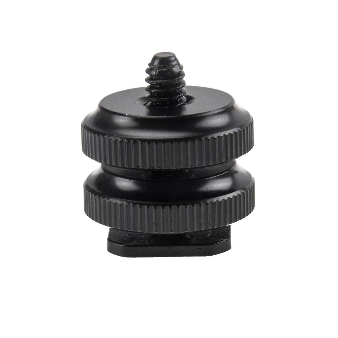 3//8/" Tuercas de Doble Tornillo Para Trípode a Flash Cámara Metal Montaje Adaptador De Zapata