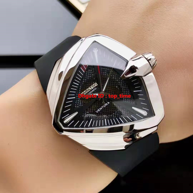 

4 Style high quality Watch Ventura xxl Elvis A2824 Automatic Mens Watch Stainless Steel H24655331 Black Dial Rubber Strap Gents Watches