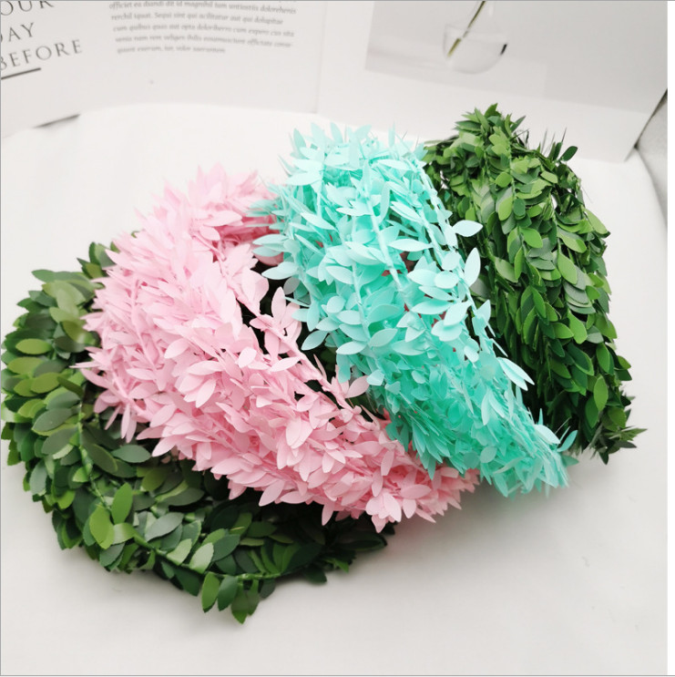 

5m Artificial Ivy Garland Foliage Green Leaves Simulated Vine For Wedding Party Ceremony DIY Headbands, See chart