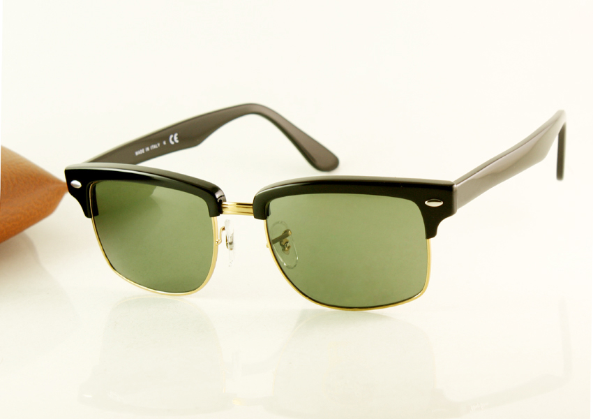 

Hot Sell Luxury Fashion Club Sunglasses Mens/Womens Master Designer Square 4190 Black Eyewear Green Lens 52mm, White;black