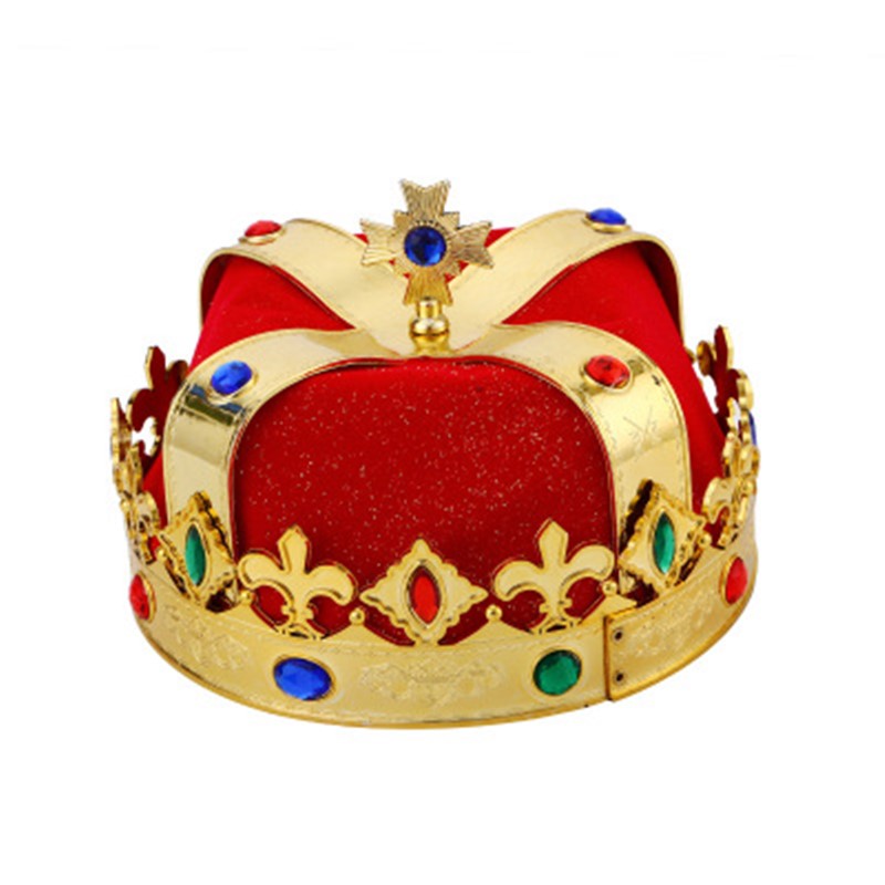 

King Crown Hat Halloween Stage Show Masquerade Decoration Cosplay Props Emperor Hat For Child Adult Birthday Party