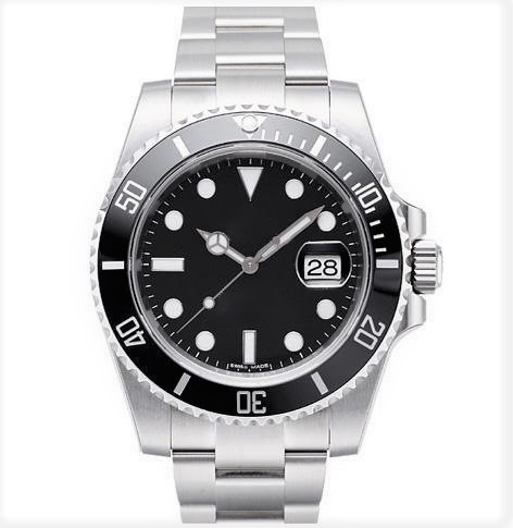 

Mens watch Sapphire glass 116610 ceramic frame 40mm 2813 movement automatic mechanical watch Stainless steel Waterproof Luminous, Silver black