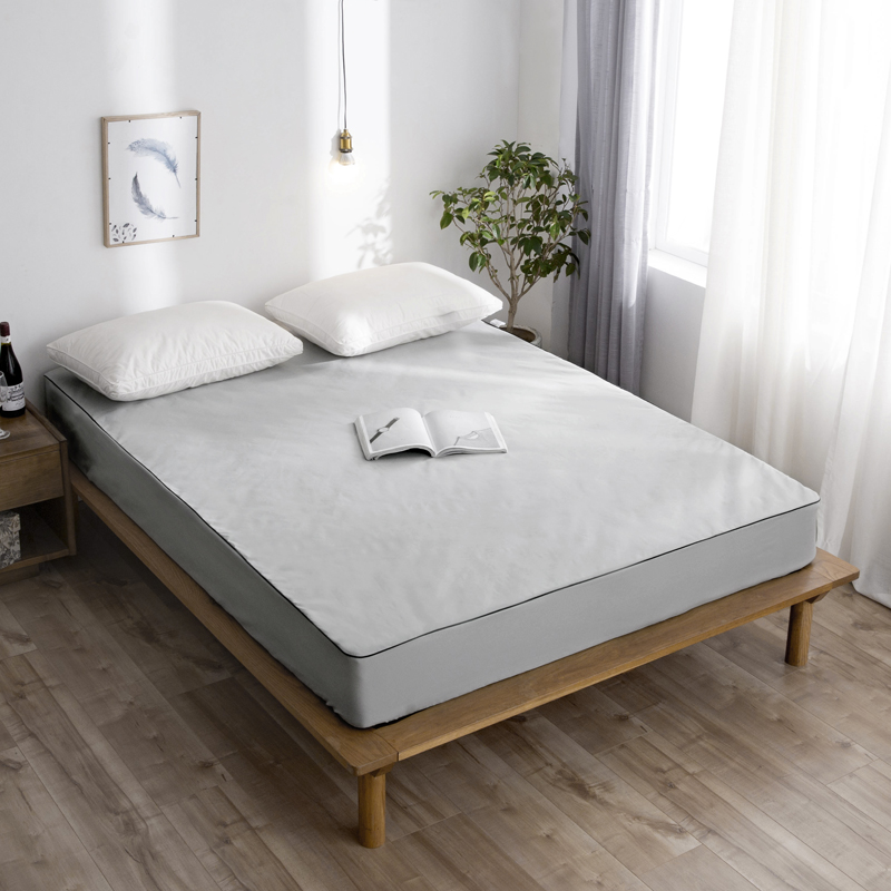 

waterproof elastic Fitted Sheet quality bed linen Cover bedding set Protector 100 Polyester bedspread bed sheet on elastic band, White