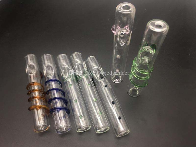 

Colorful colorful Labs Spiral glass dry herb Tobacco Pipe glass Steamroller pipe Hand smoking pipe free shipping