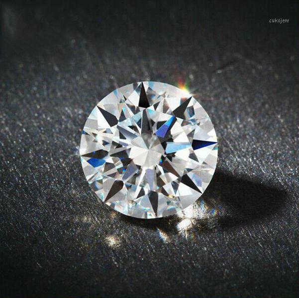 

D Color Super White Round American Imported Moissanite Bare Diamond Carat Diamond 18K Gold PT950 Ring Necklace Inlay1