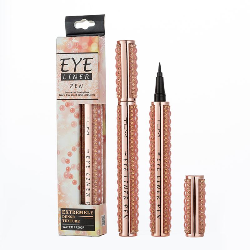 

Sexy Long-lasting Nautural Eyeliner Smooth Cool Black Quick-drying Eyeliner Waterproof Anti-sweat Non-staining Cosmetic, As picture