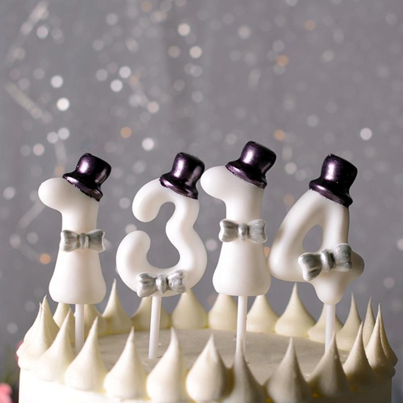 

Cake candles birthday party supplies cupcakes top hat anniversary cake number age candles party family Christmas decorations