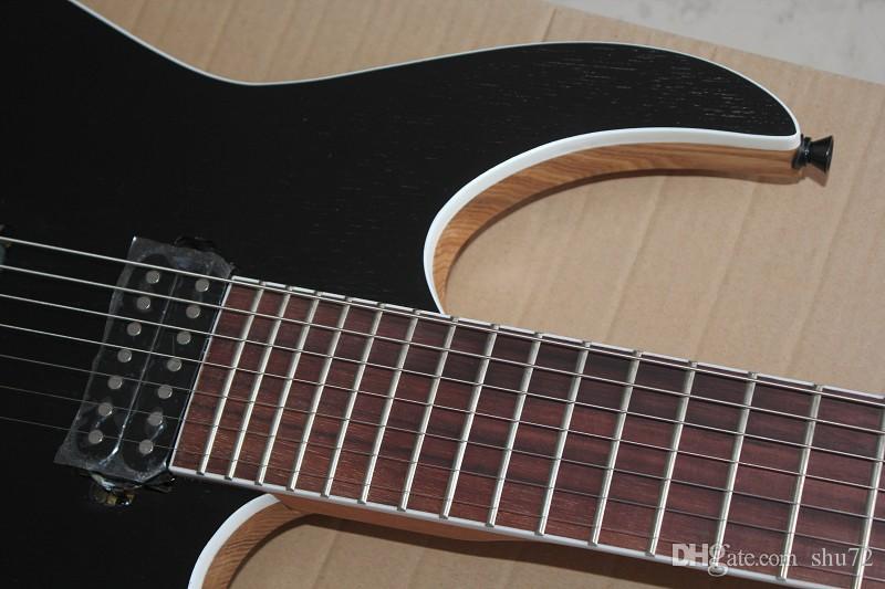 

Factory Custom Top Quality Rosewood fingerboard Matte Black 7 Strings 24 frets Electric Guitar Free Shipping 1027