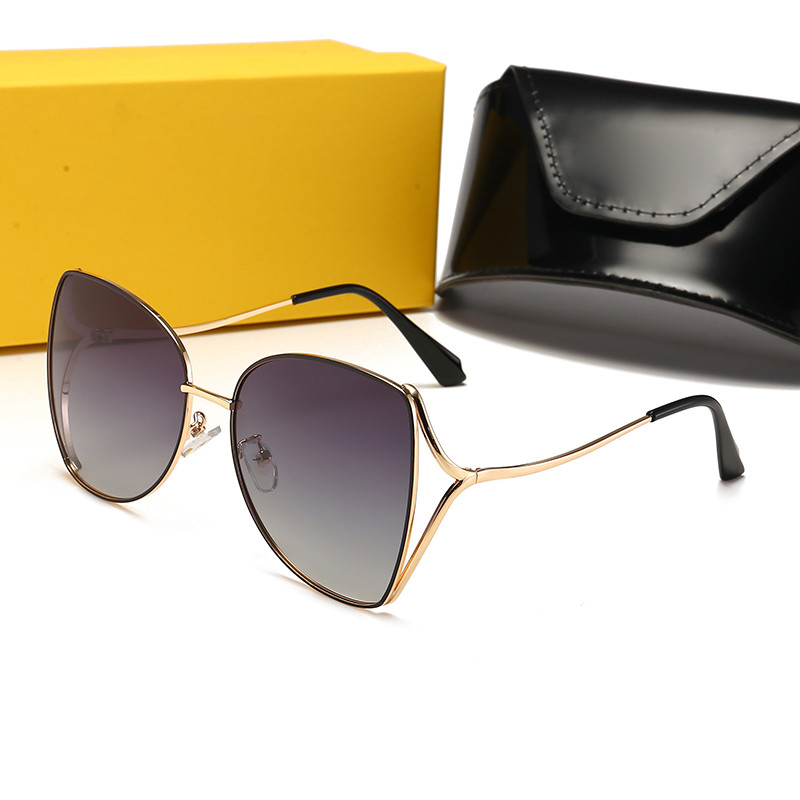 

1204 New Womens 1204S Gold Black Metal Square Sunglasses Grey Lens Sun glasses Black Women Sunglasses with case New with tags box