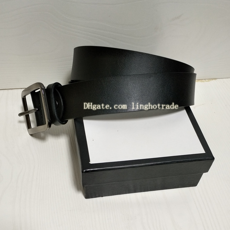 

Fashion Belts Men Belts Genuine Leather women belts classical belt Solid Gold smooth Big Buckle black belt 2.0/3.0/3.4/3.8cm width With Box