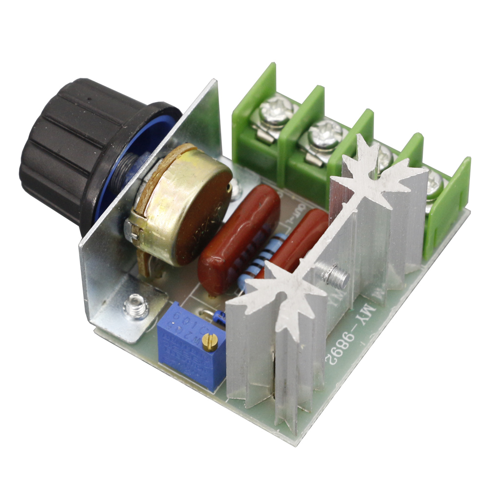 2000W Motor de corriente alterna SCR Regulador De Velocidad Ajustable 50-220V Regulador De Voltaje Atenuador