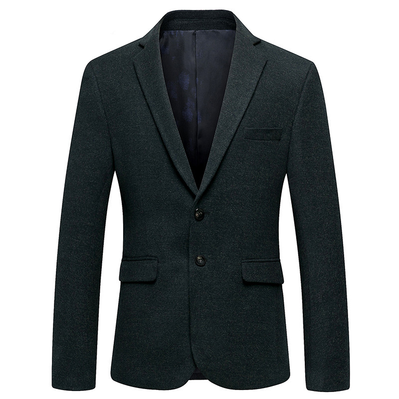 

2020 Spring Fashion wool Blazer Men Casual Male Slim Fit coats classics business jacket Free shipping, Army green