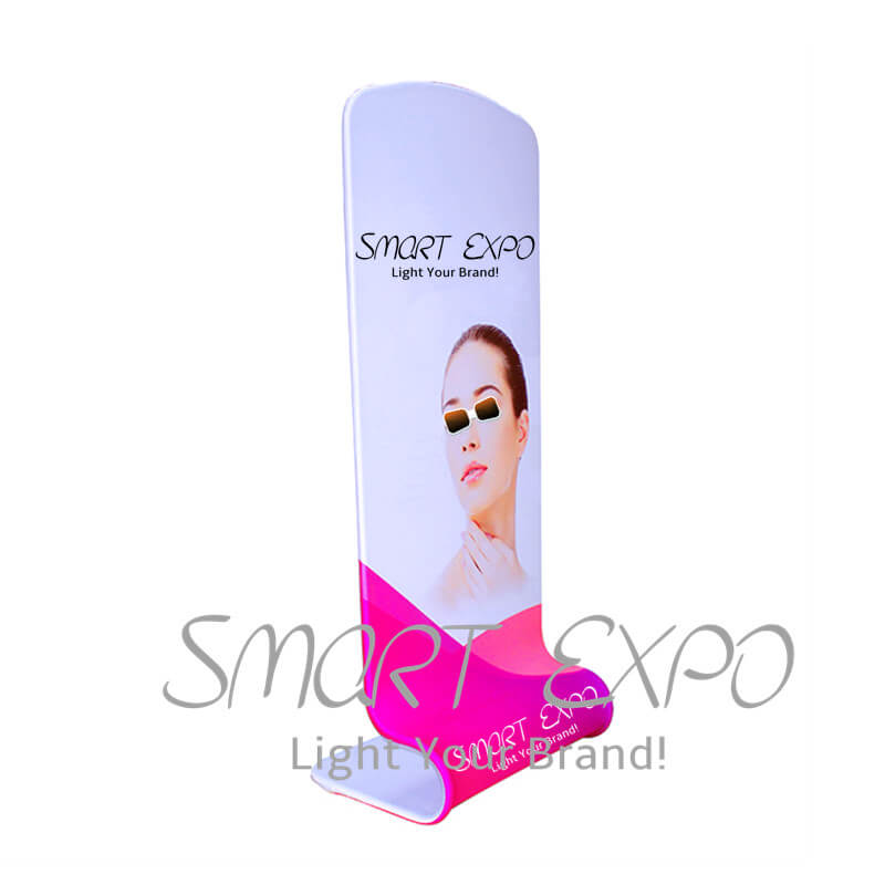 

Snake Banner Display Fabric Tension Display Banner Stand Floor Banner Stand with Thick Aluminum Frame Vivid Fabric Graphic Carry Bag