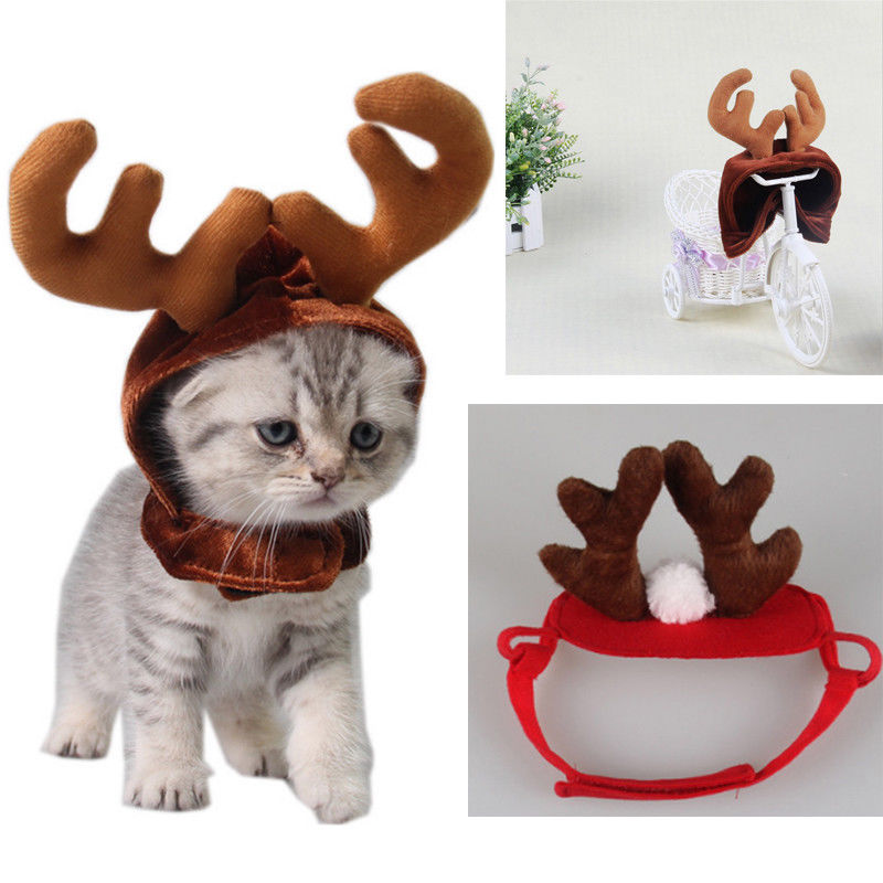 

Pet Christmas Headdress For Dog Cat Headband Xmas Hat Puppy Costume Accessories