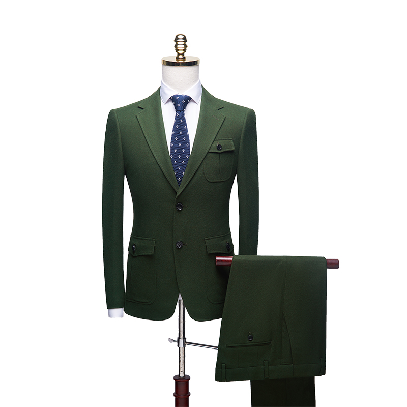 

2020 new Male Suits Blazer Slim Business Formal Dress Groom Man Suit Exquisite Weeding Off ice Set Thin Blazer set Two Pieces, Custom color