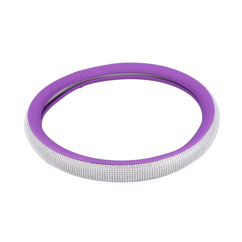 

Fashionable Rhinestone Car Steering Wheel Cover Anti-slip Wheel Sleeve Protector